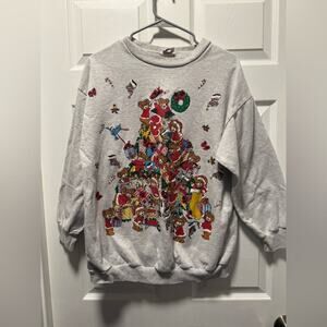 Vintage 80s Land ‘n Sea Holiday Bears Sweater Crew Neck Women Medium